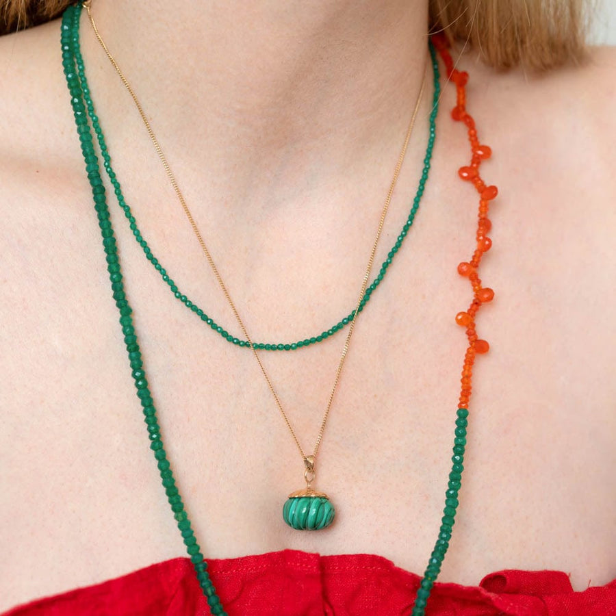 MAYVEDA Necklaces Carnelian & Agate Gemstone Necklace Mayveda Jewellery