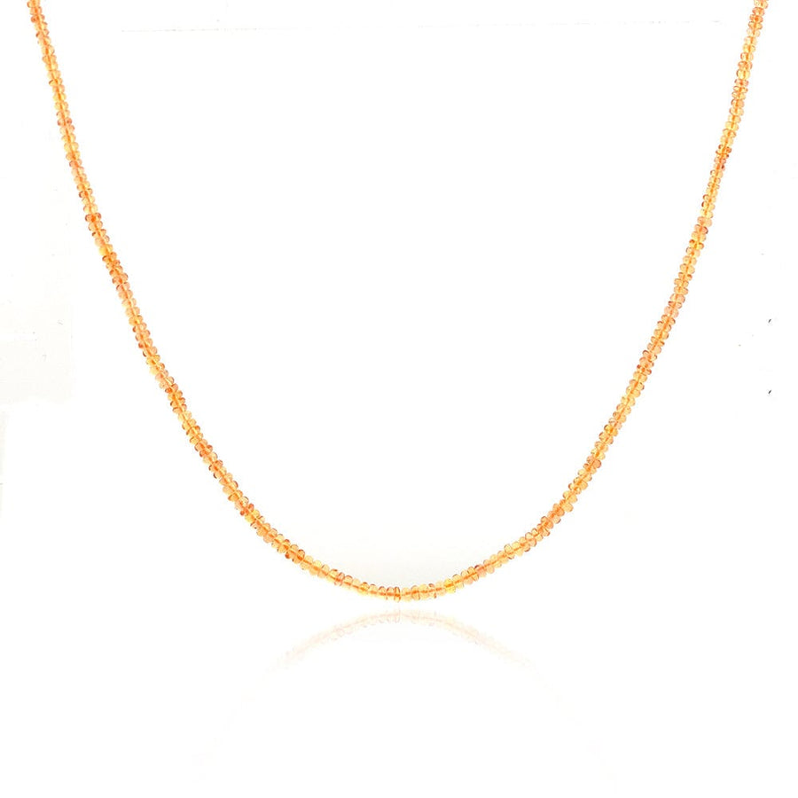 MAYVEDA Necklaces Orange Sapphire 18ct Gold Gemstone Necklace Mayveda Jewellery