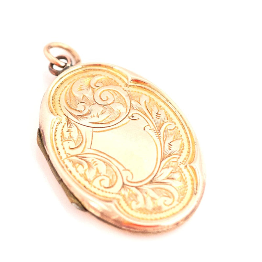 VICTORIAN Necklaces Antique Victorian 9ct Yellow Gold Oval Locket Necklace Mayveda Jewellery