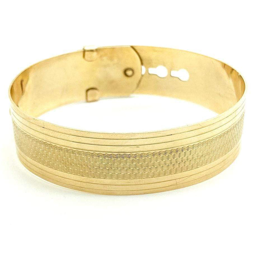 1940s Bracelet Vintage 1940s 9ct Rolled Gold Buckle Bangle Bracelet