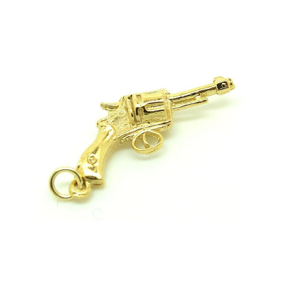 Vintage 1960s Revolver Gun Charm Necklace