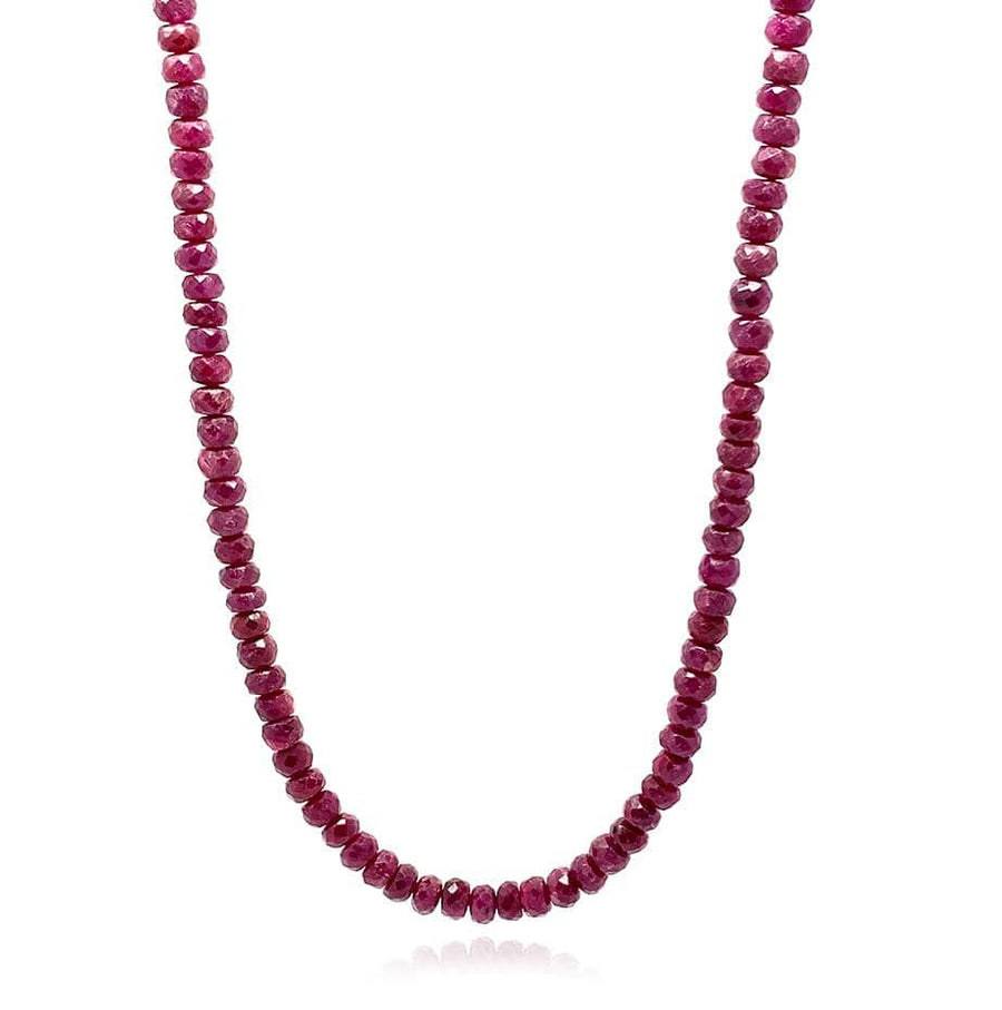2000 Necklaces Vintage Ruby Red Beaded Necklace Mayveda Jewellery
