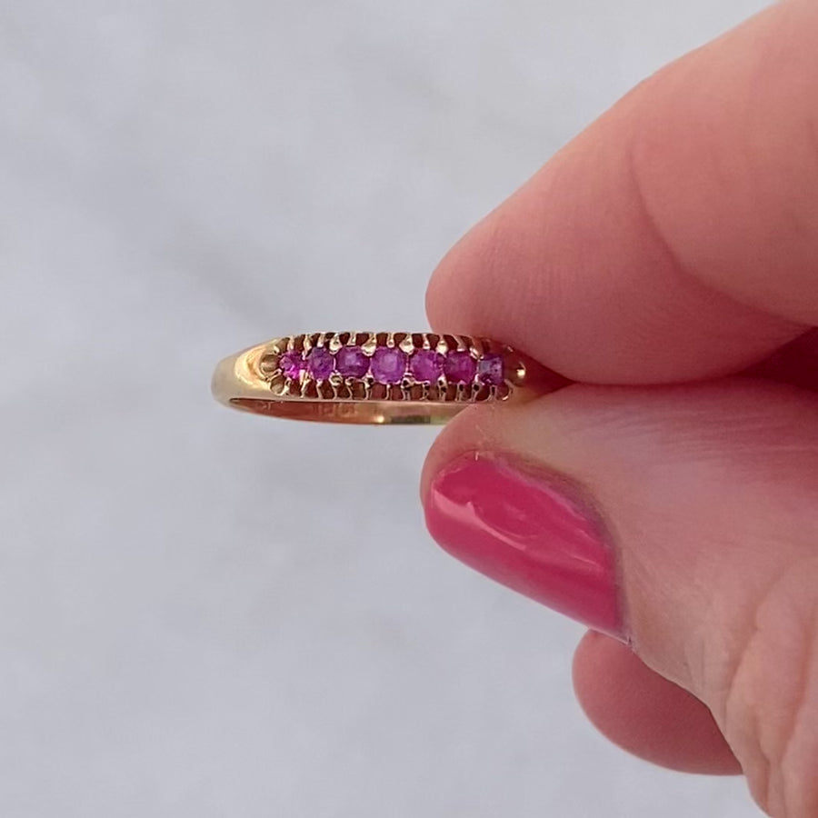 Antique Edwardian Ruby 18ct Gold Ring