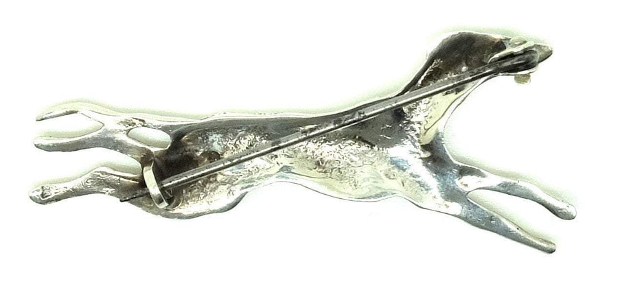 Art Deco Greyhound Sterling Silver Brooch