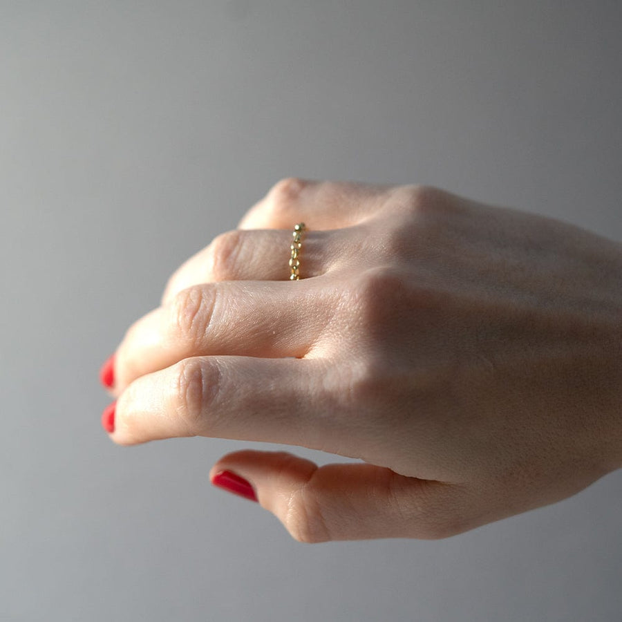 Handmade Rings Gold 18ct Chain Ring Mayveda Jewellery