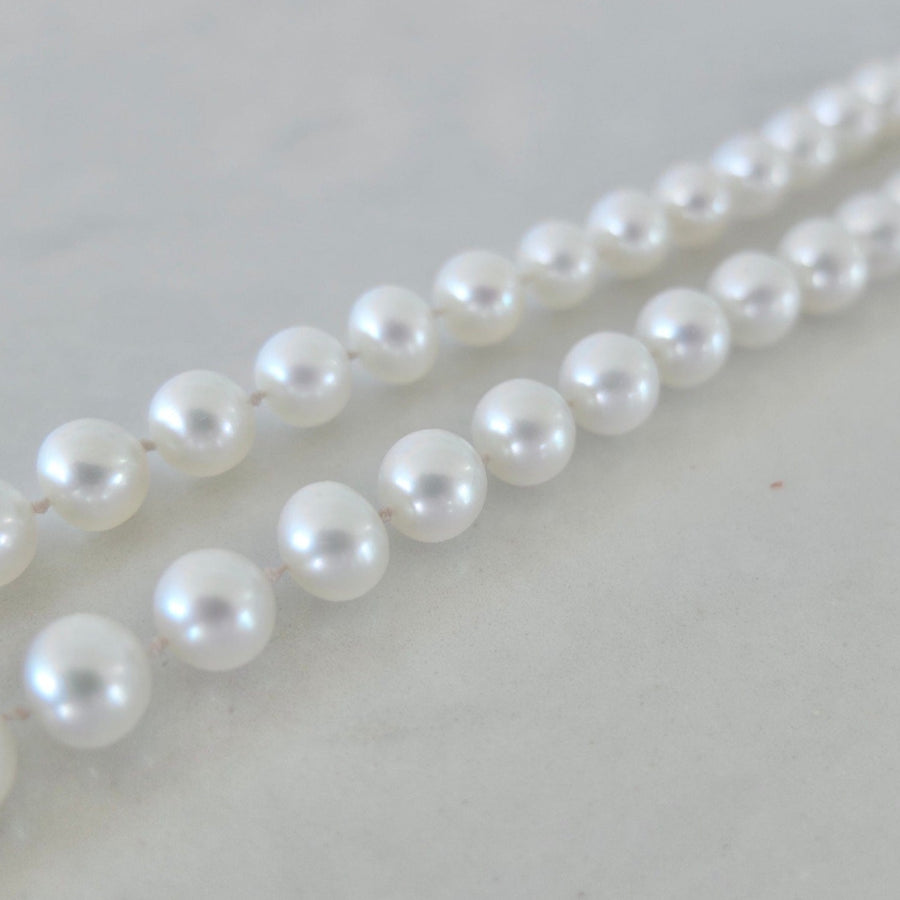 Mayveda Jewellery Necklace Handmade Knotted Round Freshwater Pearl Necklace Mayveda Jewellery