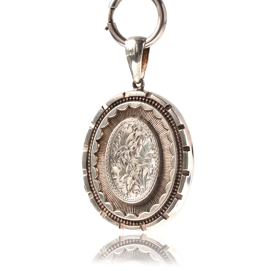 VICTORIAN Necklaces Antique Victorian Silver Locket Necklace Mayveda Jewellery